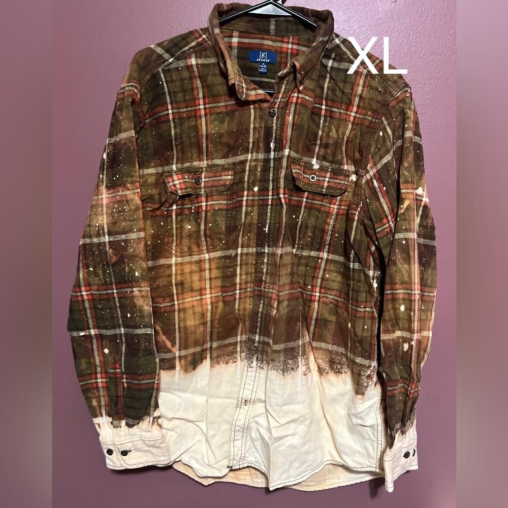 Distressed/bleached flannels